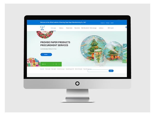 【外贸网站建设】南宁彩帕纸品制造公司案例网站案例